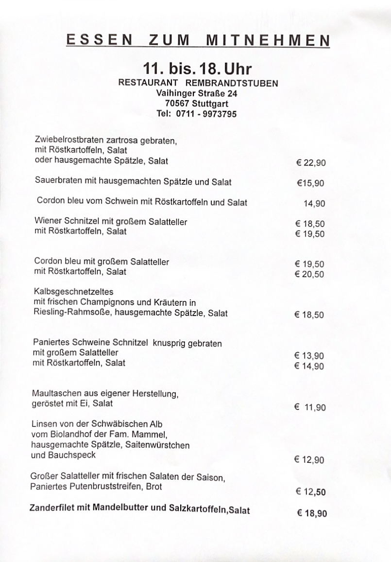Menu Restaurant Rembrandtstuben-1